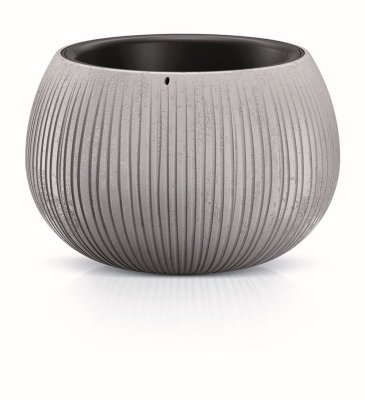 Květináč BETON BOWL s vkladem 37 cm - barva: šedá