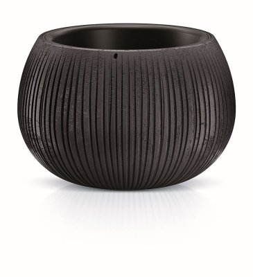 Květináč BETON BOWL s vkladem 14,4 cm - barva: černá