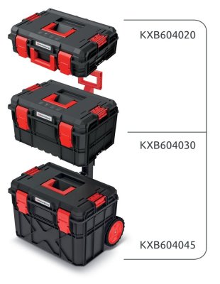 Set kufrů na nářadí a organizéru X BLOCK PRO 546x380x870 mm - barva: černá