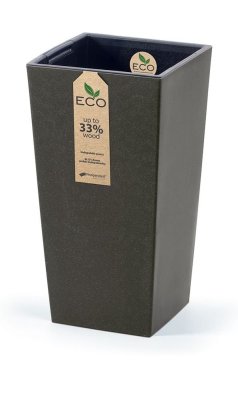 Květináč URBI SQUARE ECO WOOD 29,5 cm - barva: káva ECO