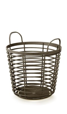 Koš s uchy ZANZI BASKET ECO WOOD 37,4 cm - barva: káva ECO