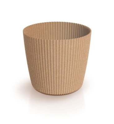 Květináč MILLY ROUND ECO WOOD 10,9 cm - barva: naturo ECO