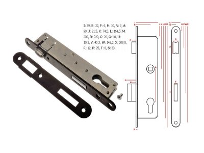 Zámek Z077 90/22 válečkový hl.38mm